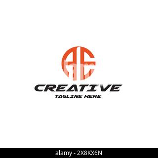 Modern Unique Hexagon Letter AE Logo Design Template. Elegant initial AE Letter Logo Concept Stock Vector