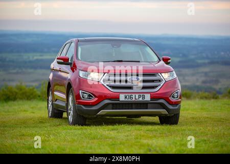 2016 Ford Edge Parked on the Purbeck Hills, Dorset Stock Photo