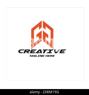 Creative modern letter GG logo design vector Stock Vector