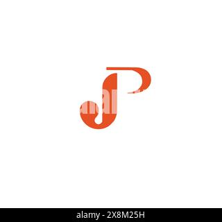 P, J, J P, J P Letter Creative Minimal Abstract Unique logo Stock Vector