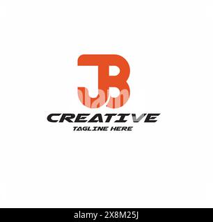 JB BJ J B abstract vector logo monogram template Stock Vector