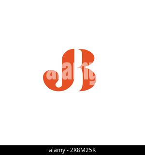 Abstract letter JB logo. This logo icon incorporate with abstract shape in the creative way. Stock Vector