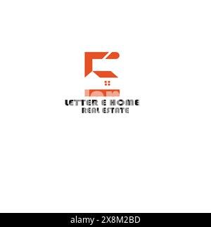 e real estate logo designee Stock Vector