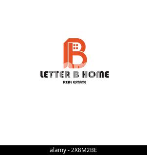 B real estate Logo Design Template Vector Graphic Branding Element. Stock Vector