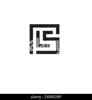 LS letter logo design triangle shape Stock Vector