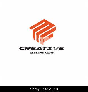 MF logo font . MF monogram logo . modern logo concept Stock Vector