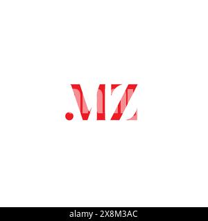 Alphabet letters Initials Monogram logo MZ, MZ INITIAL, MZ letter Stock Vector