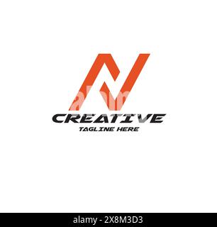 letter N logo design vector template design for brand. Stock Vector