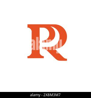 Alphabet letters Initials Monogram logo PR RP P R Alphabet letters Initials Monogram logo PR RP P R Stock Vector