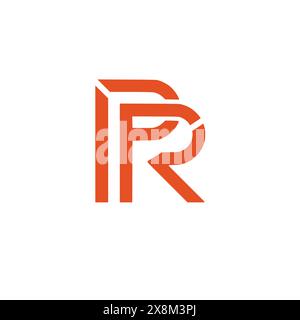 PR, RP letter branding logo Stock Vector