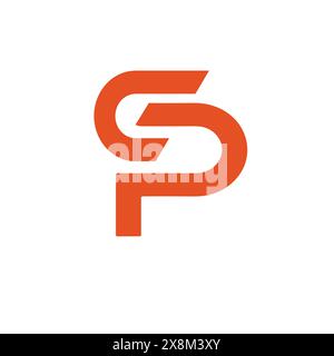Modern Initial SP logo design inspiration Stock Vector