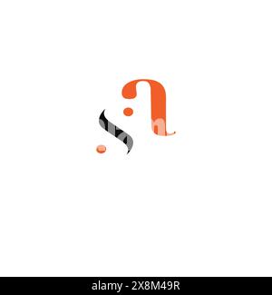 SA,AS ,S ,A Abstract Letters Logo Monogram Stock Vector
