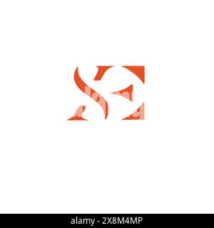 Letter ES or SE monogram logo design Stock Vector