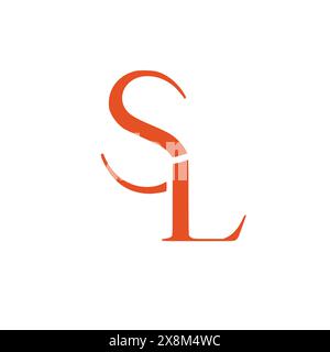 SL, LS, S, L, Abstract Letters Logo Monogram Stock Vector