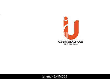 iu logo designee Stock Vector