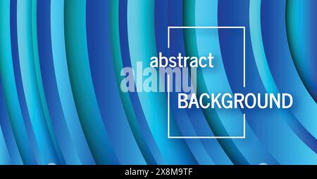 Trendy geometric blue background with abstract circles shapes. Banner design. Futuristic dynamic pattern. Vector illustration Stock Vector