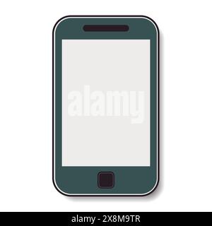 Mobile phone with a clean screen. Vector illustration Stock Vector