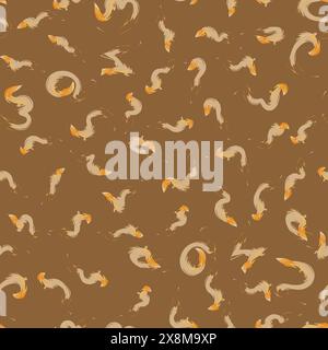 Seamless Pattern with Abstract Elements. Vector illustration. Stock Vector