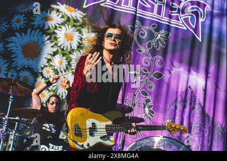 Glenn Hughes of the Dead Daisies and Deep Purple, performing live in Athens, Greece Stock Photo