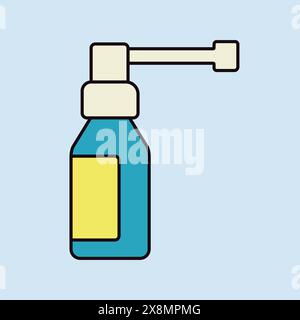 Medical spray vector flat icon. Medicine and healthcare, medical support sign. Graph symbol for medical web site and apps design, logo, app, UI Stock Vector