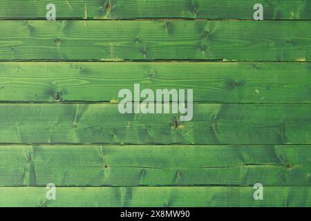 Green painted wood texture, wooden background Stock Photo