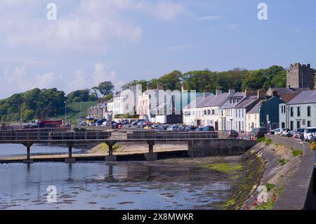 Seafront at Portaferry on a spring afternoon Stock Photo