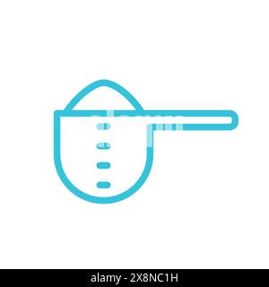 Dose measuring spoon icon. Isolated on white background. From blue icon set. Stock Vector