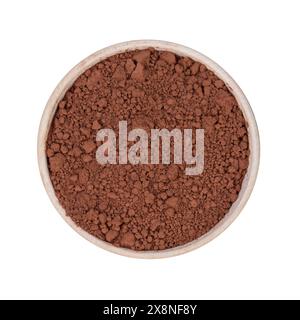 top view of bowl of cocoa powder cocoa Stock Photo