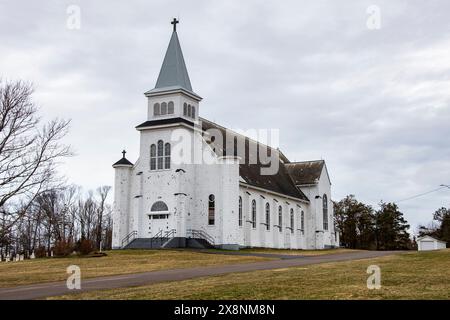 St. Peters Bay Roman Catholic Church in Prince Edward Island, Canada Stock Photo