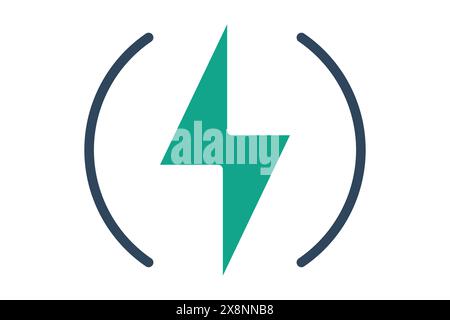 Electric icon. icon related to utilities. solid icon style. utilities elements vector illustration Stock Vector
