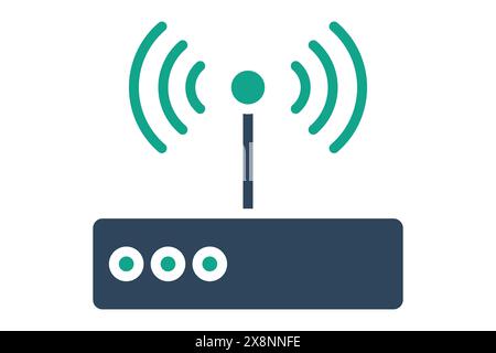 Internet icon. icon related to utilities. solid icon style. utilities elements vector illustration Stock Vector