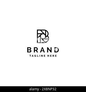 Logo Template Letter B With A Camera Shutter Motive In It According To Company, Community That Associated With The World Of Photography. Stock Vector