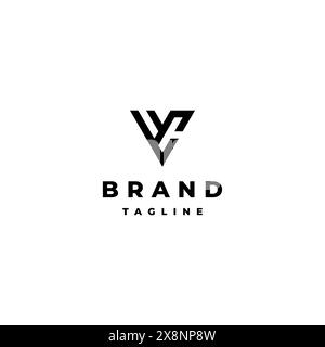 Letter V Initials Geometric Line Logo Design With Details Of The Letter C On The Side. Logo Template VC Letter In Triangle Shape. Stock Vector