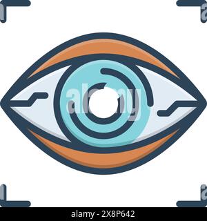 Icon for bionic contact lens,bionic,contact,lens Stock Vector
