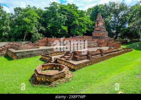 Wat Pupia is one of the best preserved temples at Wiang Kum Kam Stock Photo