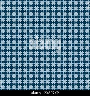 Geometric Seamless Pattern, Geometric Background with blue color combination Stock Vector