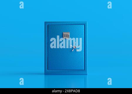 Safe Lock Blue Safety concept. Combination for lock safe, isolated and cutout on a ...