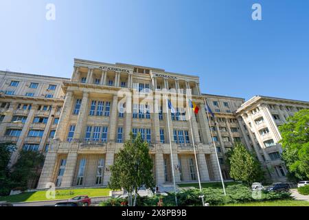 Bucarest, Romania. May 24, 2024. external view of the Romanian Academy building in the city center Stock Photo