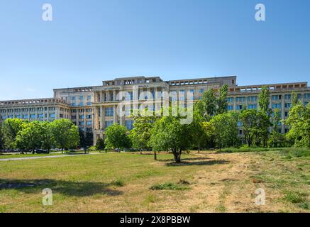 Bucarest, Romania. May 24, 2024. external view of the Romanian Academy building in the city center Stock Photo