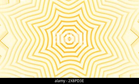 Slowly moving concentric star shapes. Design. Concept of relaxation and harmony. Stock Photo