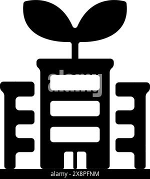 Vector icon illustration on the theme of ecology (rooftop garden) Stock Vector