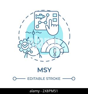 MSY soft blue concept icon Stock Vector