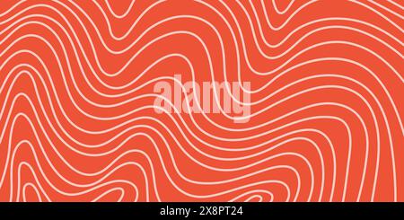 Salmon meat fillet texture pattern background. Stock Vector