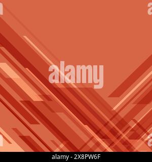 A dynamic display of red geometric lines intersecting at various angles, creating a vibrant and modern abstract pattern that conveys a sense of speed Stock Vector