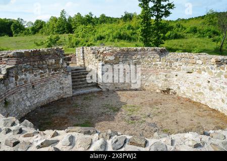 Archaeological site The Sarkamen Imperial Palace in East Serbia. Roman imperial palace Vrelo Sarkamen Stock Photo