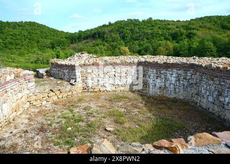 Archaeological site The Sarkamen Imperial Palace in East Serbia. Roman imperial palace Vrelo Sarkamen Stock Photo