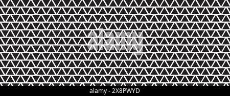 Perforated or corrugated surface with triangular holes. Repeating black triangles on white background. Pegboard, radiator or speaker grid texture Stock Vector