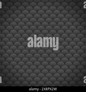 A black and white backdrop featuring a series of circles arranged in a pattern. Stock Vector
