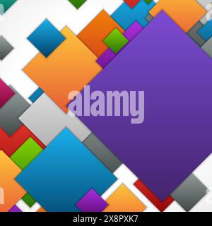 A vibrant selection of assorted geometric shapes in a variety of colors spread across a grey gradient backdrop. Stock Vector