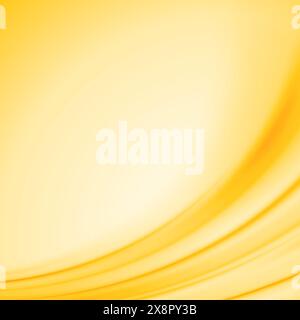A vibrant yellow background featuring bold wavy lines creating a dynamic and modern visual. Stock Vector